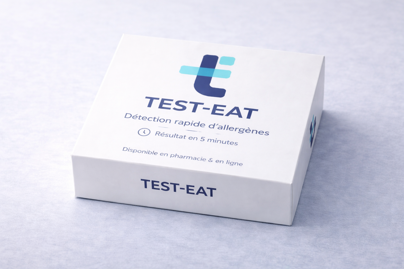 La boîte Test-Eat avec son logo et sa description